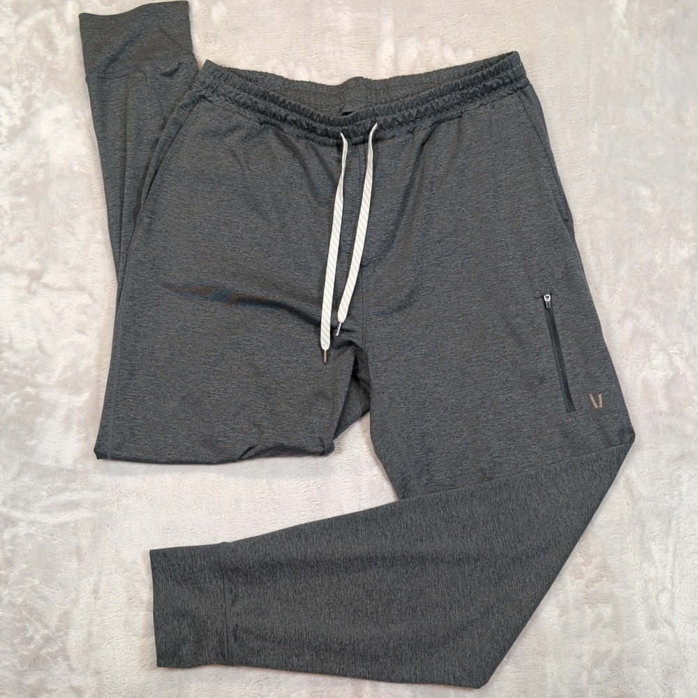 Vuori Sunday Performance Jogger Men M Grey Heathered Athletic Gym Activewear